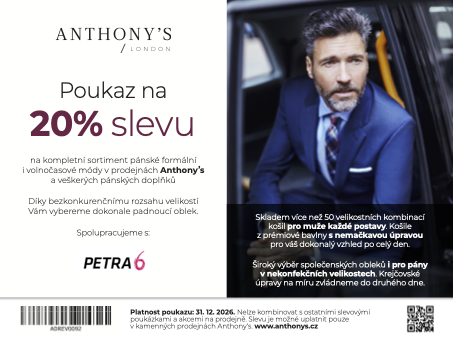 spolupráce voucher Anthonys LONDON